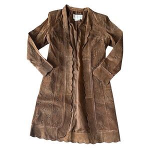 Brown Suede Women's Coat